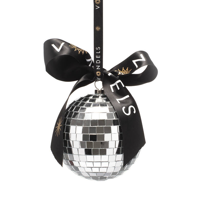 Weihnachtsbaumanhänger Discokugel Silver