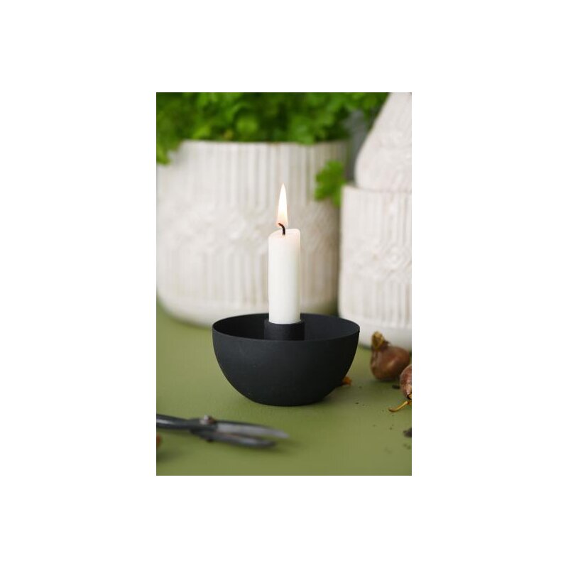 Kerzenhalter Schüsselförmig Schwarz