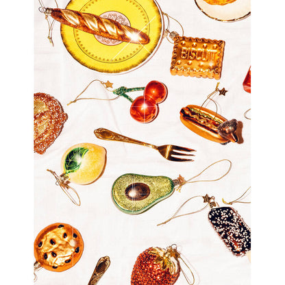 Mundgeblasener Weihnachtsbaumanhänger red pearl cherry