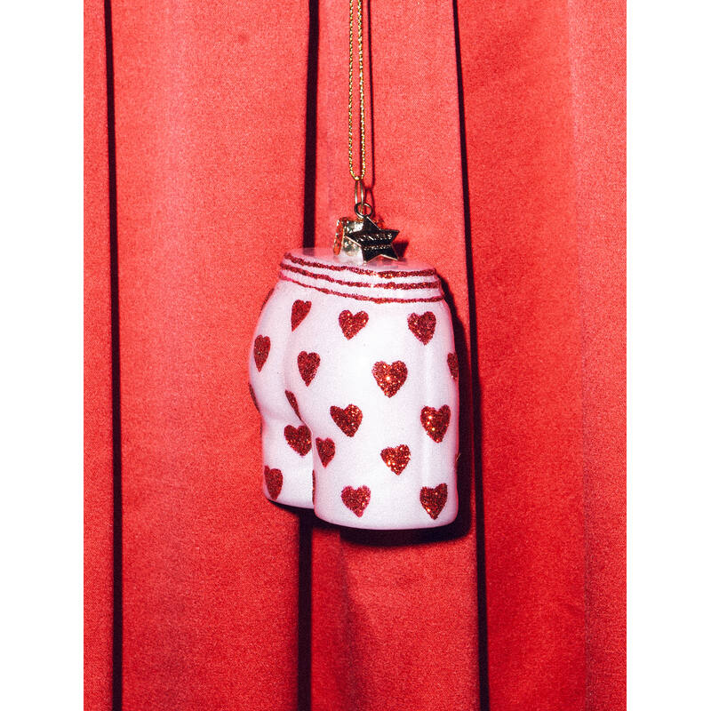 Mundgeblasener Weihnachtsbaumanhänger soft pink boxer shorts