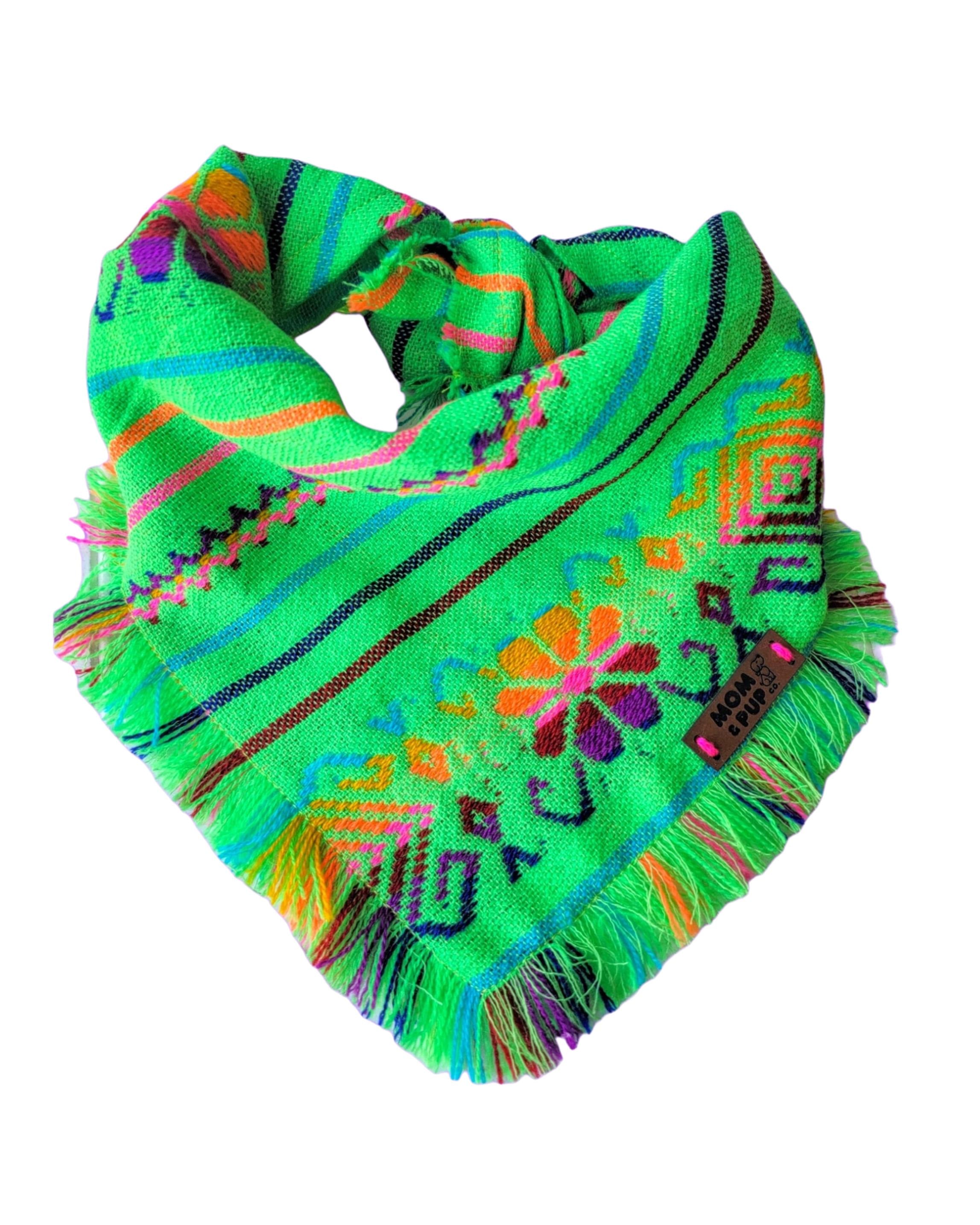 Hundehalstuch Boho Limonengrün
