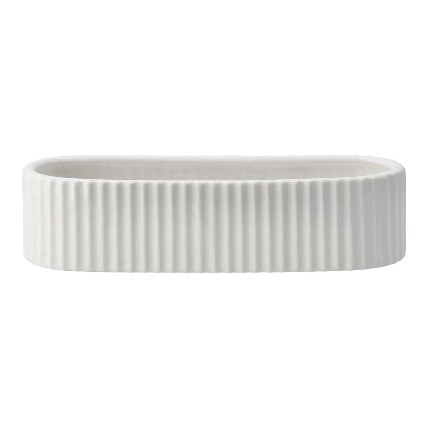 Stripe Kerzenhalter Shiny White