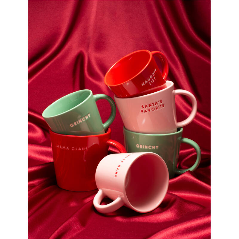 Keramik Tasse Naughty List Red