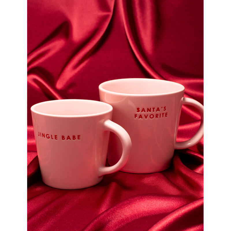 Keramik Tasse Santas Favorite Pink
