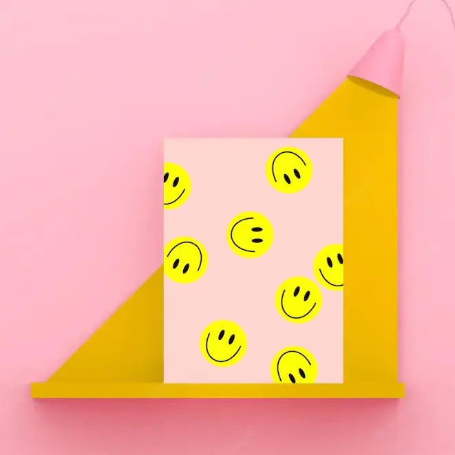 Postkarte Flying Smiley