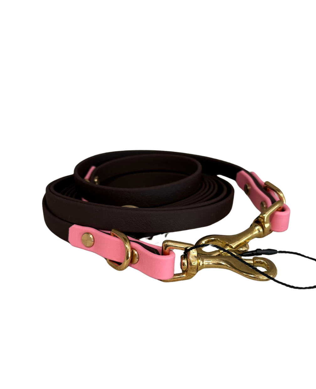 Biothane Leine Braun/Pastellrosa