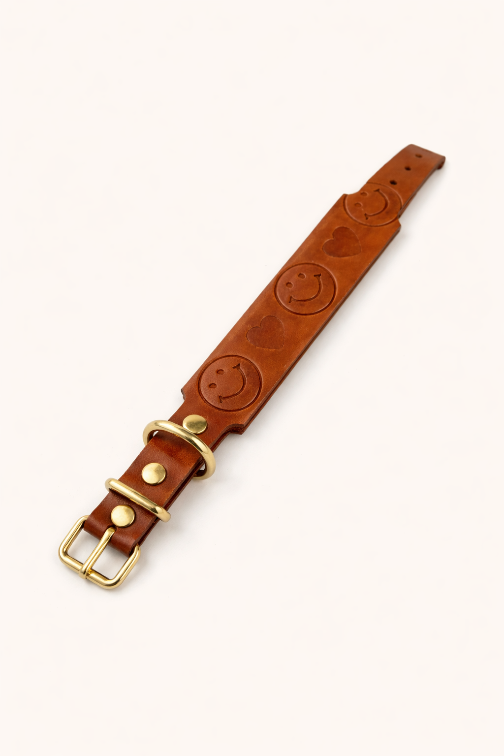 Leder Halsband HAPPY