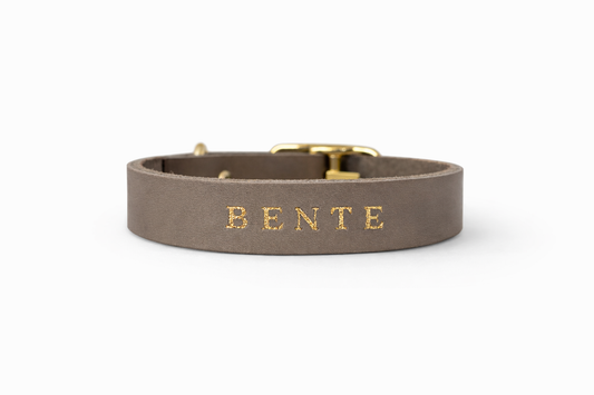Fettleder Halsband Basic Personalisiert