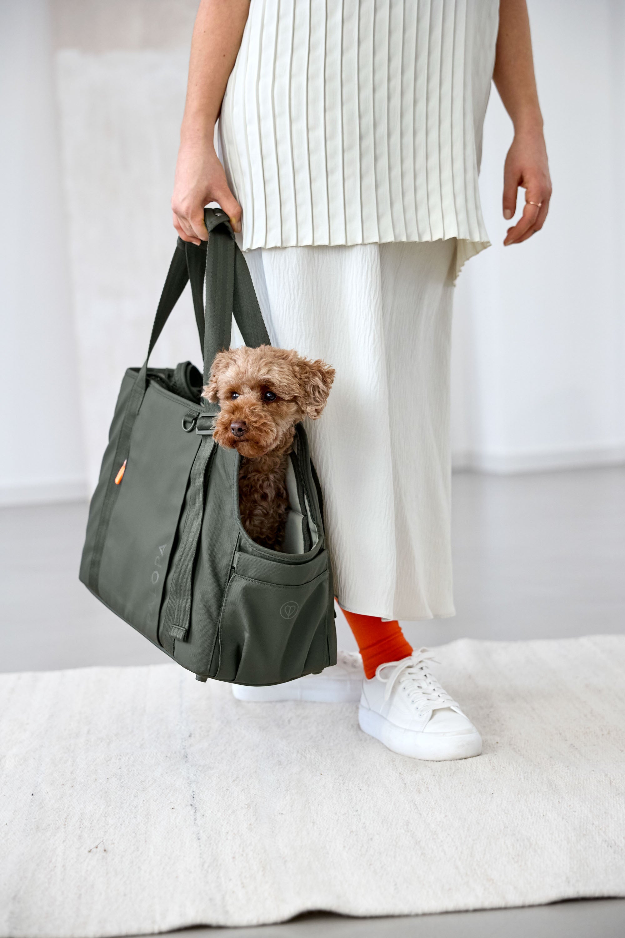 Hundetragetasche Weda Olive