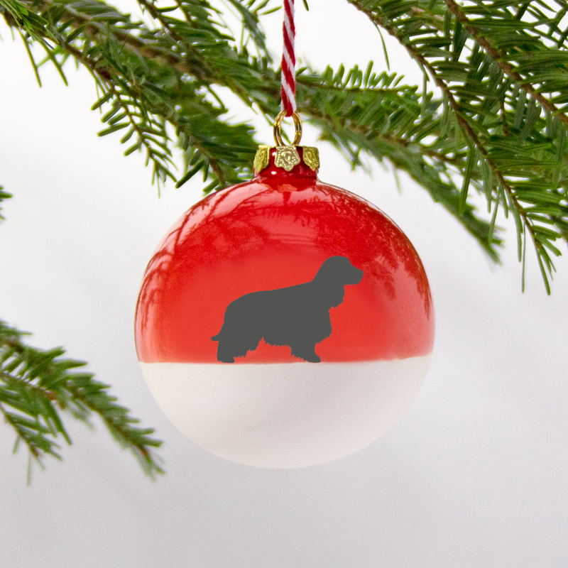 Christbaumkugel Rot Cocker Spaniel