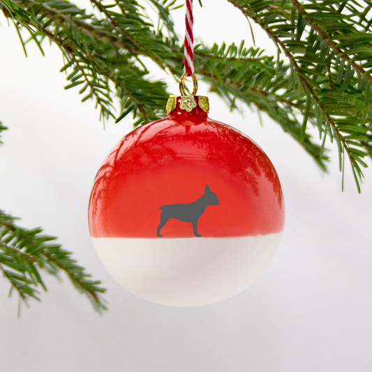 Christbaumkugel Rot Frenchie