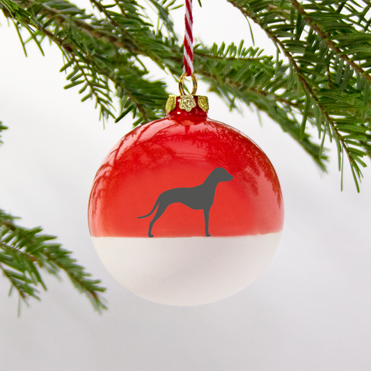 Christbaumkugel Rot Dalmatiner