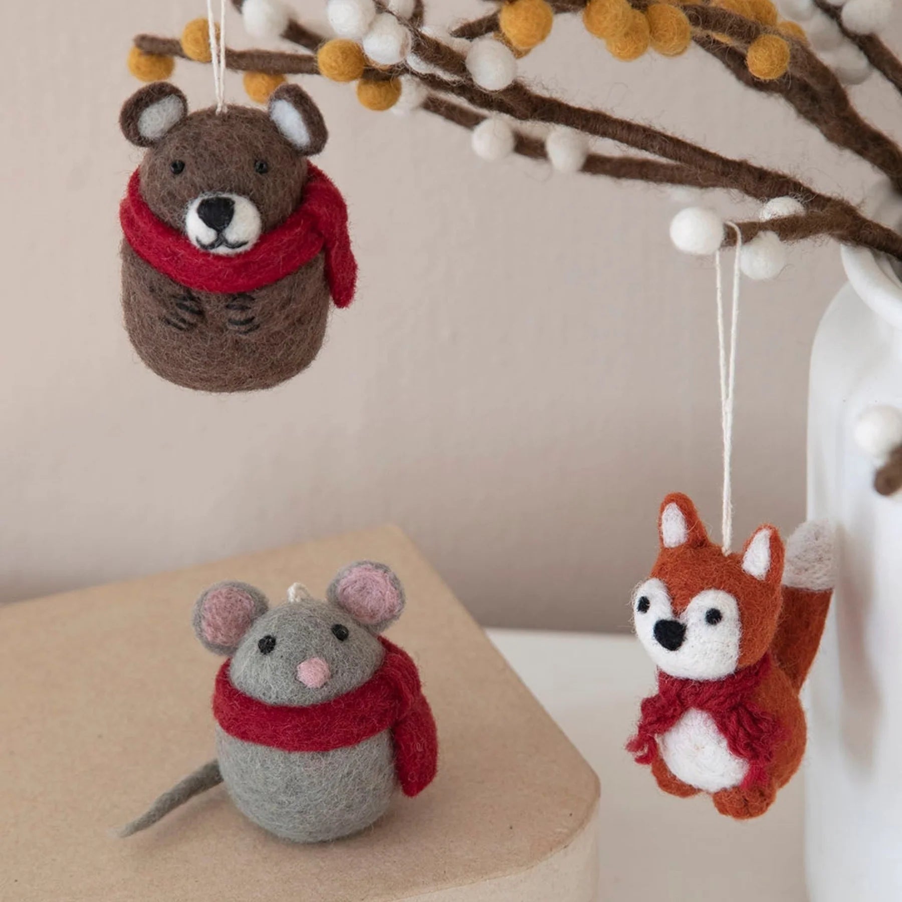 Filzanhänger brauner Bär