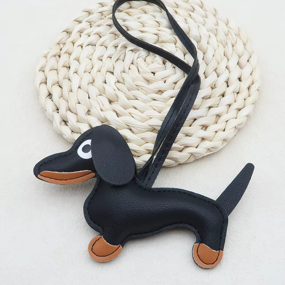 Taschenanhänger Dackel Schwarz