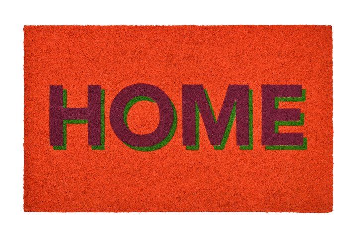 Fussmatte HOME, Neon Orange