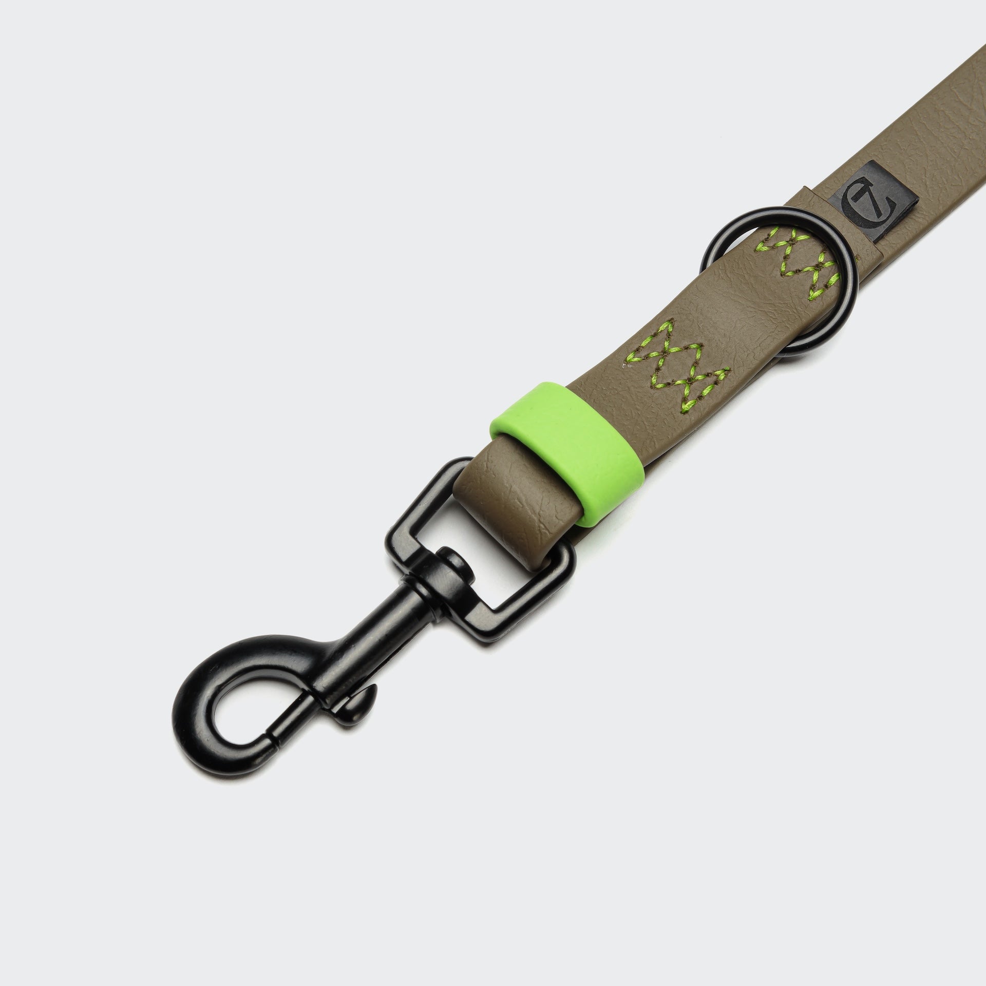 Schleppleine BioThane Ipanema Olive-Neon Green