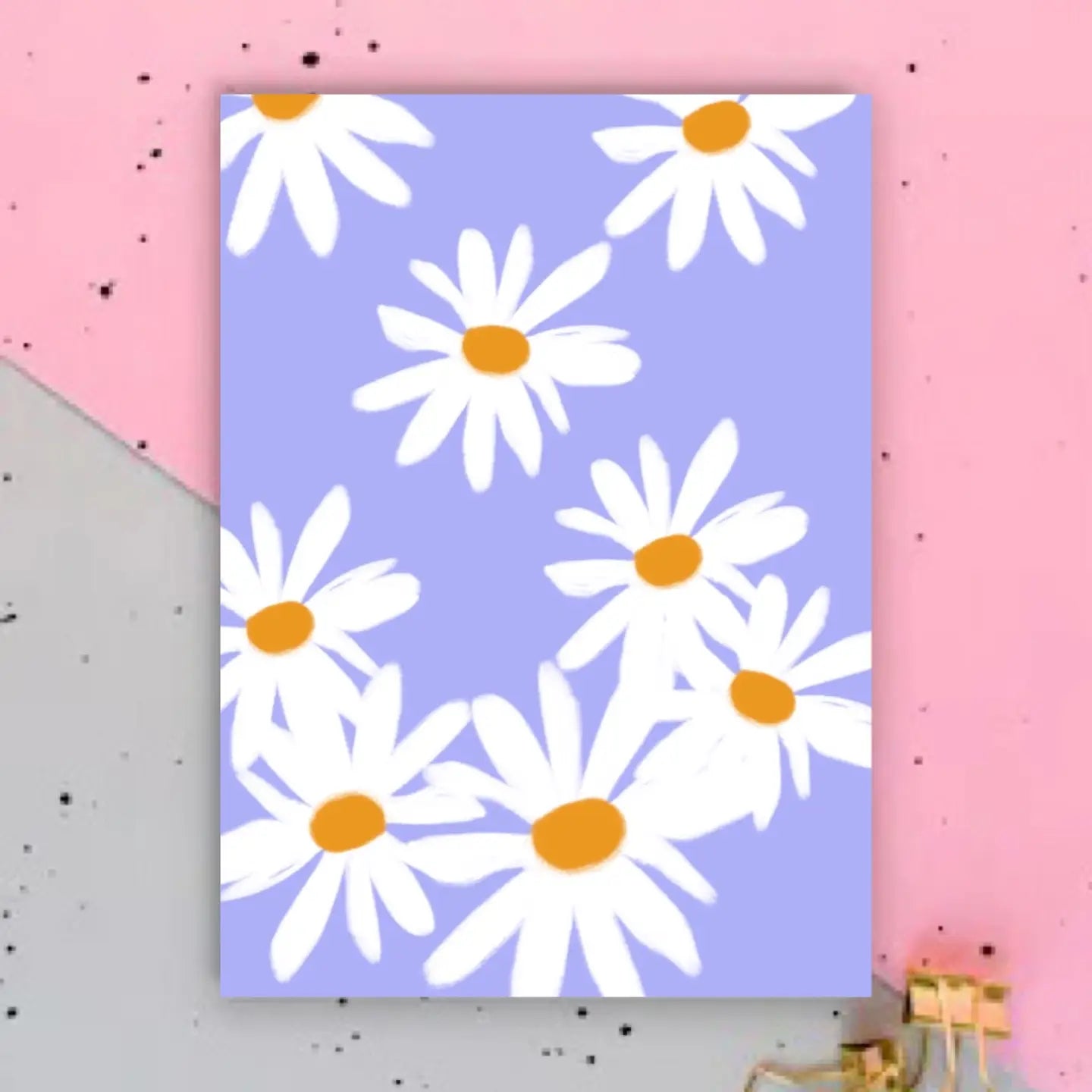 Postkarte Gänseblümchen