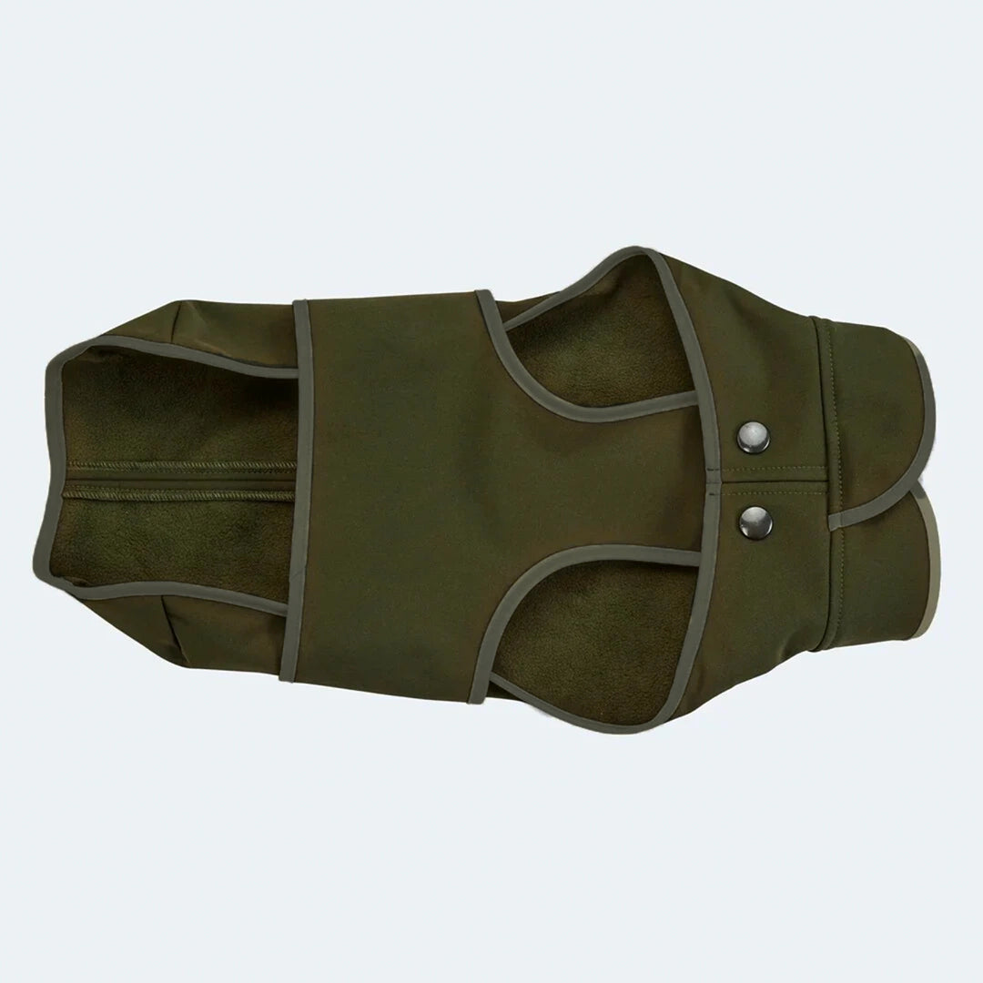 Hundemantel Dackel Softshell Olive