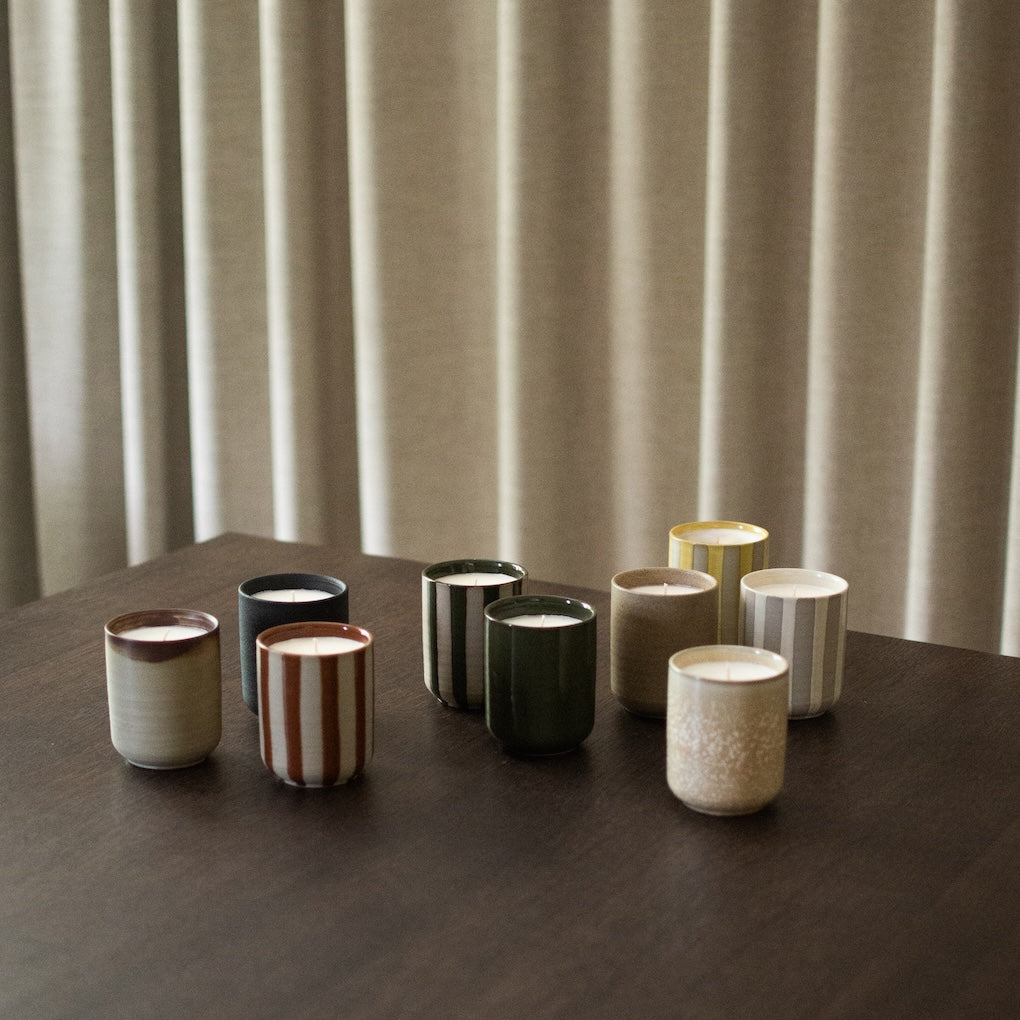 Duftkerze Burn Stripe/Yellow