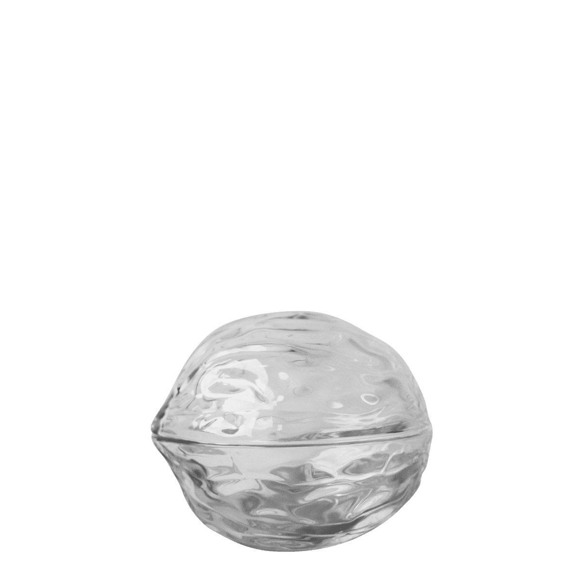 Walnut Schale mit Deckel Clear