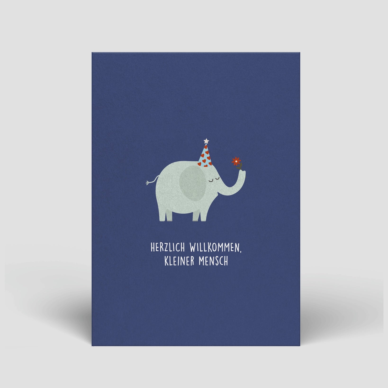 Postkarte Elefant zur Geburt