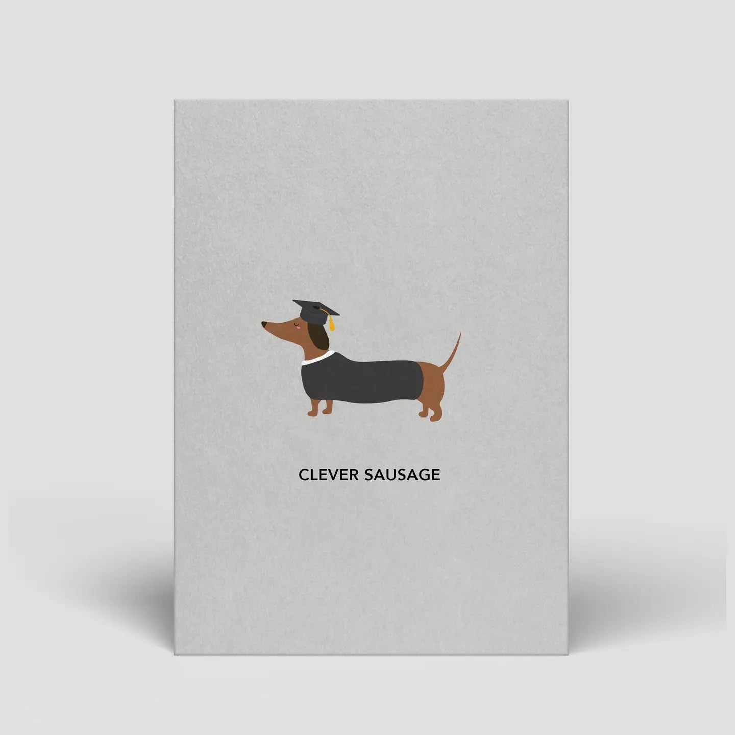 Postkarte Dackel zum Abschluss